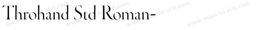 Throhand Std Roman字体转换
